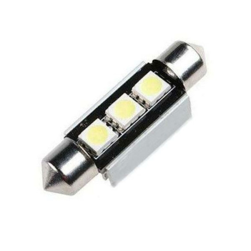 Izzó, szofita, 39mm, 12V, 3W, 3 SMD fehér Canbus (KC)