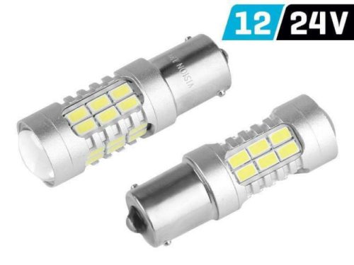 Izzó VISION P21W BA15s 12/24V 27x 5730 SMD LED, CANBUS, fehér, 2db