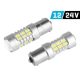 Izzó VISION P21W BA15s 12/24V 27x 5730 SMD LED, CANBUS, fehér, 2db