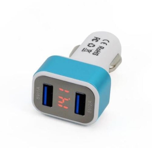 2-es USB töltő + Digitális voltmérő 71223/01028