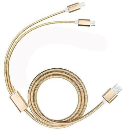 Micro USB/Iphone/kábel 2in1 Rose Gold