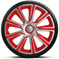   14"-os Veron Carbon Silver Red dísztárcsa garnitúra (4darab)