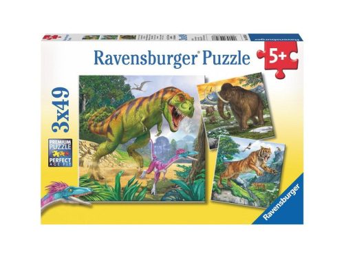 Ravensburger: Dinoszauruszok 3 x 49 darabos puzzle