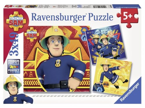 Ravensburger: Sam a tűzoltó 3 x 49 darabos puzzle