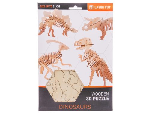 3D fa puzzle - dínók, 4 féle