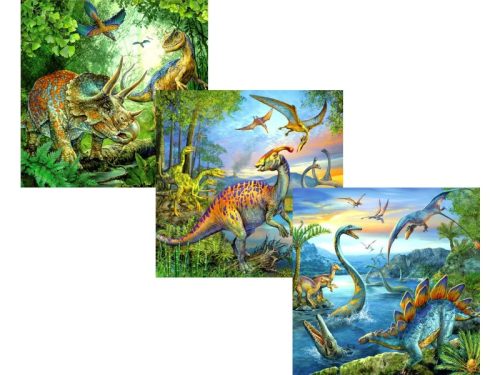 Ravensburger: Dinoszauruszok 3 x 49 darabos puzzle