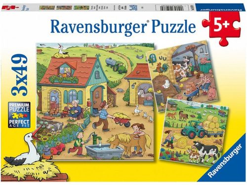 Ravensburger: Puzzle 3x49 db - Élet a farmon