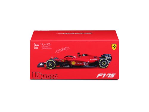 Bburago 1/43 Ferrari versenyautó - F1-75(sisakkal)