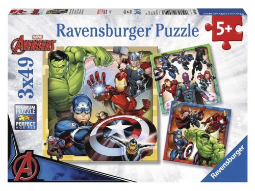 Ravensburger: Puzzle 3x49 db - Marvel hősök