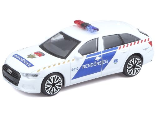 Bburago Magyar Rendőrautó Audi A6 Avant 1:43