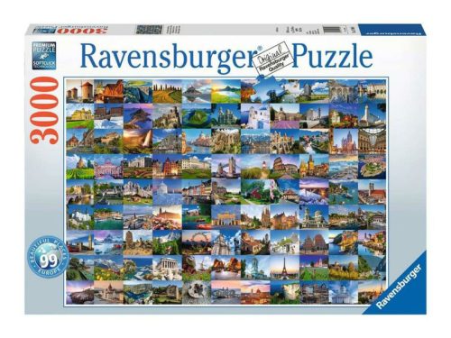 Puzzle 3000 db - 99 gyönyörű hely Európában