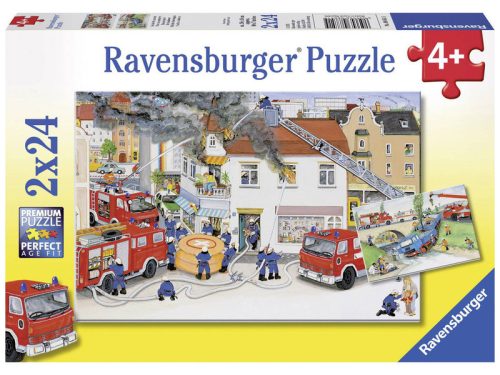 Ravensburger: Puzzle 2x24 db - Tűzoltás közben